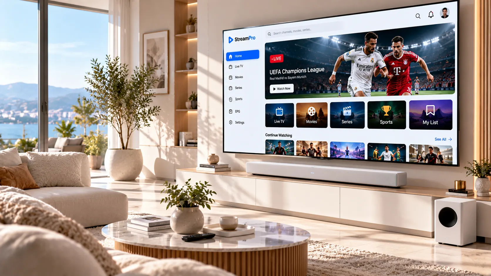 IPTV Reseller-Panel Dashboard mit Kundenübersicht, Credit-Stand und Line-Verwaltung