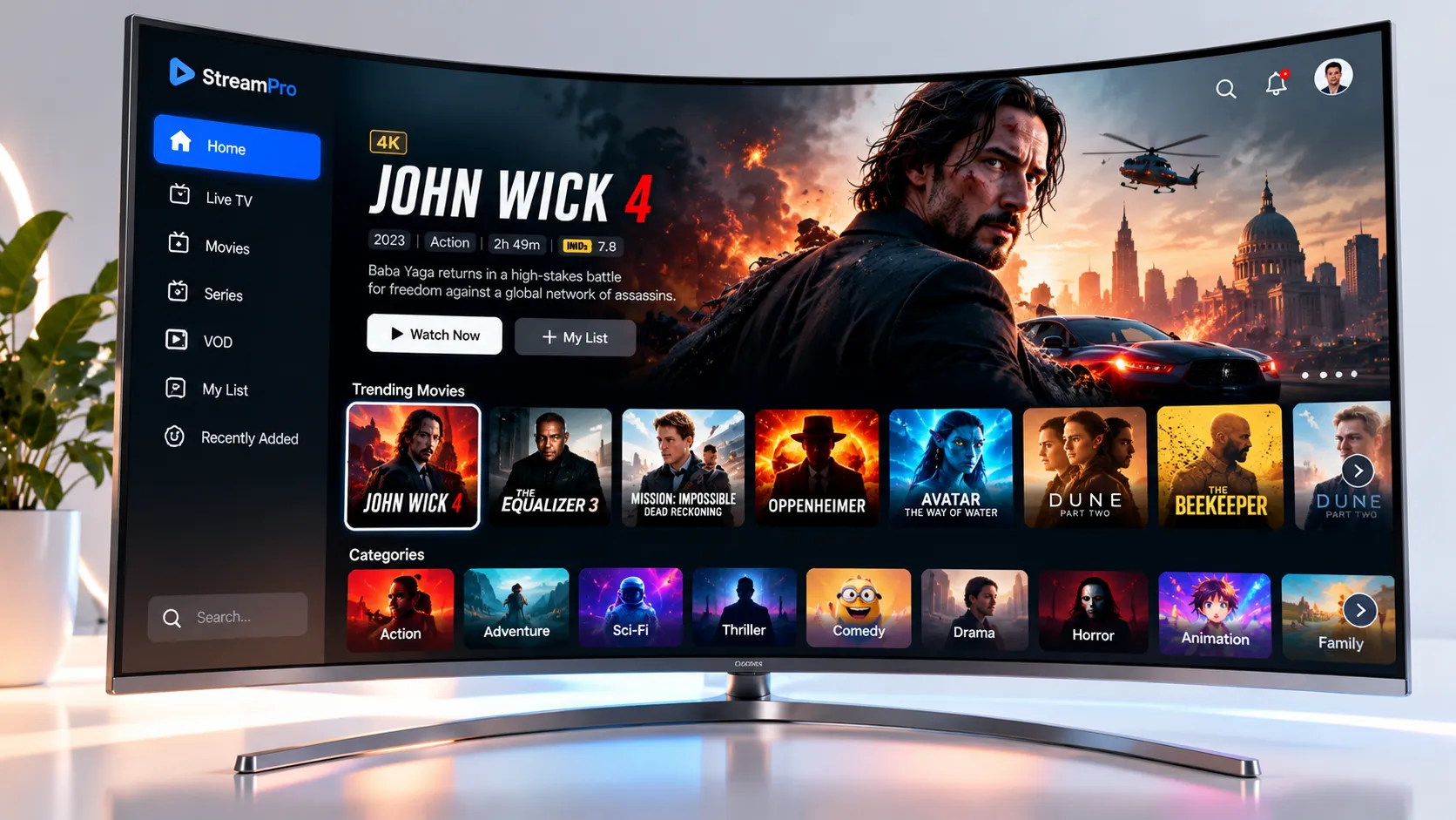 Screenshot eines IPTV Reseller-Panels mit Kundenübersicht und Credit-Verwaltung